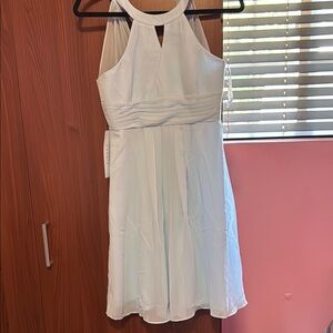Azazie Light Blue Halter Dress